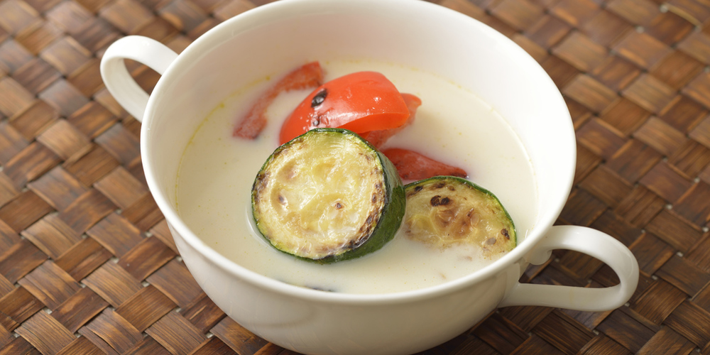 焼き夏野菜の豆乳味噌スープ by 太陽笑顔fufufu（ロート製薬） - 管理