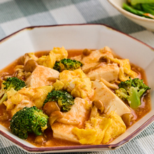 豆腐と卵のチリソース炒め