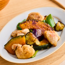 鶏肉と夏野菜のさっぱり炒め