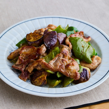 豚肉となすの甘酢炒め