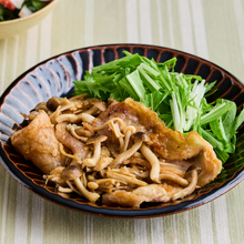 たっぷりきのこのしょうが焼き