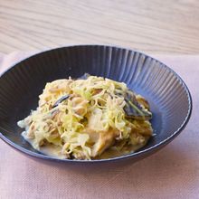 コンビニ食材で さばのみそマヨキャベツ