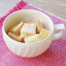 コンビニ食材で　プリンのフレンチトースト