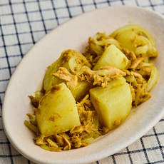 ツナとじゃがいものカレー炒め