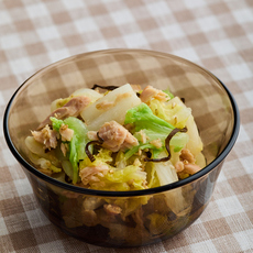 白菜とツナの塩昆布サラダ