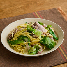 包丁いらず 豚肉とレタスの和風パスタ