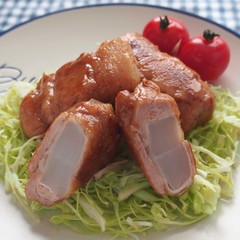 こんにゃくの豚肉巻き 照り焼きソース