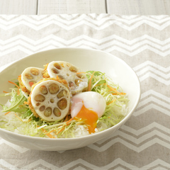 くずしコロッケの はさみ焼きどんぶり