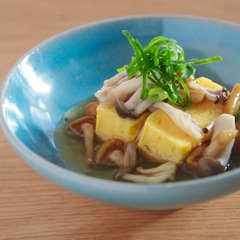 だし巻き卵のきのこあんかけ