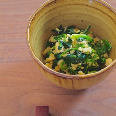 ほうれん草の菜種和え わさび風味