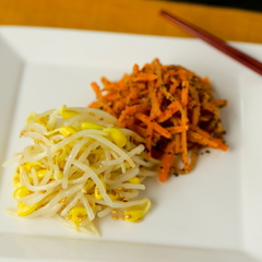 豆もやしとにんじんのナムル