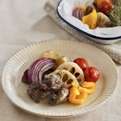 ラム肉とごろごろ野菜のオーブン焼き