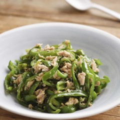 レンジで ピーマンとツナのにんにくしょうゆ風味