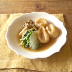 お麩と白菜ときのこの煮物