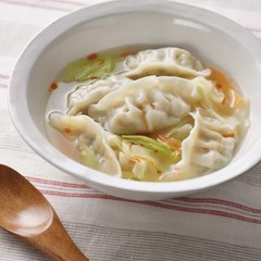 レンジで 野菜スープ餃子
