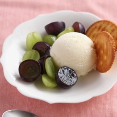 ぶどうとアイスクリーム