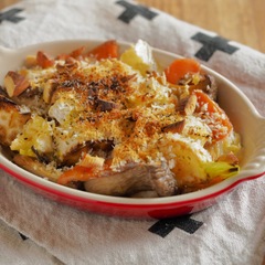 サーモンとかぶのハーブパン粉焼き