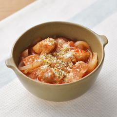 レンジで　チキンのトマト煮