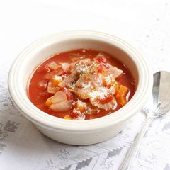 レンジで野菜たっぷりミネストローネ