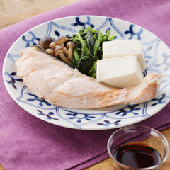 豆腐と鮭のレンジちり蒸し