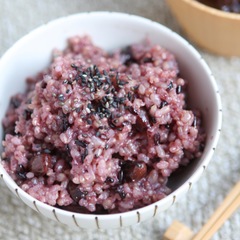 黒米と黒豆入り玄米ごはん