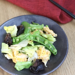 卵と春キャベツの中華炒め