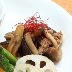 なすとぶなしめじのピリ辛炒め