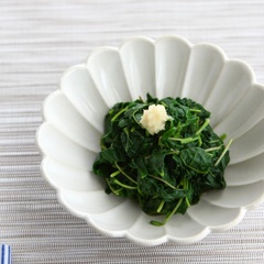 モロヘイヤの酢醤油あえ