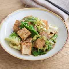 厚揚げの中華風みそ炒め