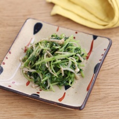 豆苗とえのきたけの山椒あえ
