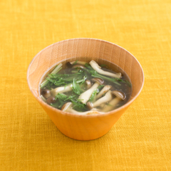 水菜の和風しょうがスープ