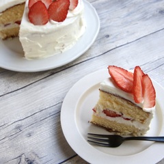 酢で簡単ホイップ  苺のショートケーキ