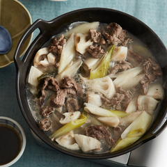 牛肉・れんこん・長ねぎの和風鍋