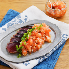 かつおのたたき トマト香味ドレッシング
