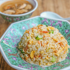 桜えびとアスパラガスの炒飯