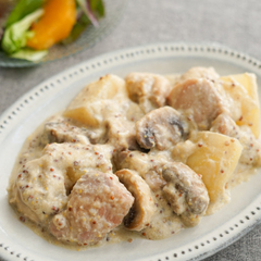 鶏肉の粒マスタード煮