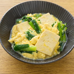 中華風 豆腐とにらの卵とじ