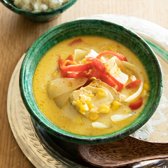 めかじきととうもろこしのココナッツスープ