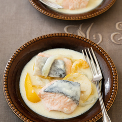 鮭のレモンクリーム煮