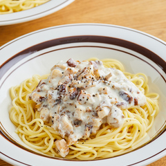 たっぷりきのこのクリームパスタ