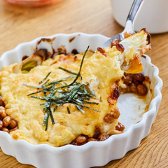 納豆のやわらか豆腐グラタン
