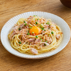 かつお節の和風パスタ