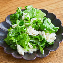 豆腐とグリーンリーフの中華あえ