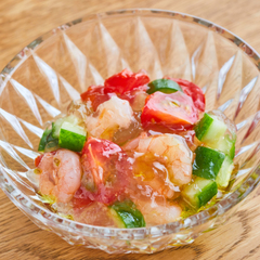 えびと野菜の和風ジュレサラダ
