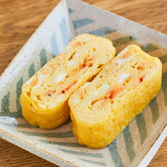 桜えびのうま味感じる だし巻き卵