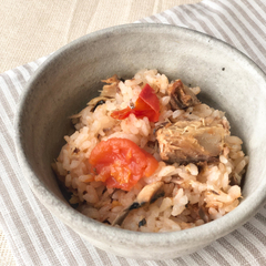 さば缶のトマト炊き込みご飯