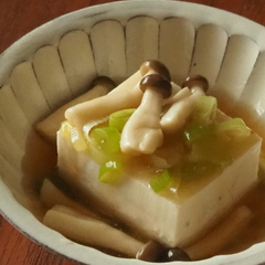 豆腐のきのこあんかけ