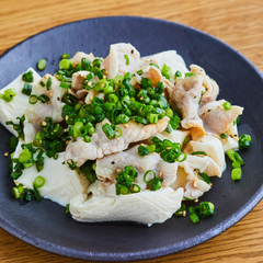 豚しゃぶと豆腐のねぎまみれ