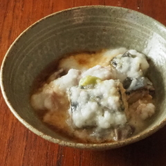 さば缶とろろがけ