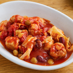 包丁いらず 豚肉とビーンズのトマト煮込み
